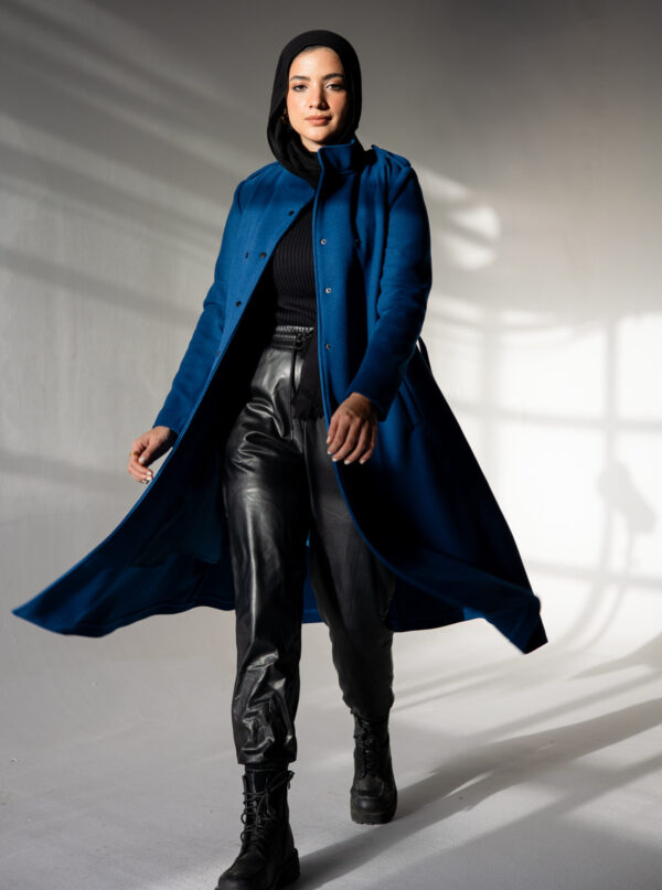 Long Coat in Blue