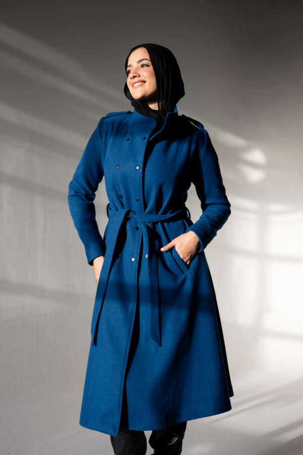 Long Coat in Blue