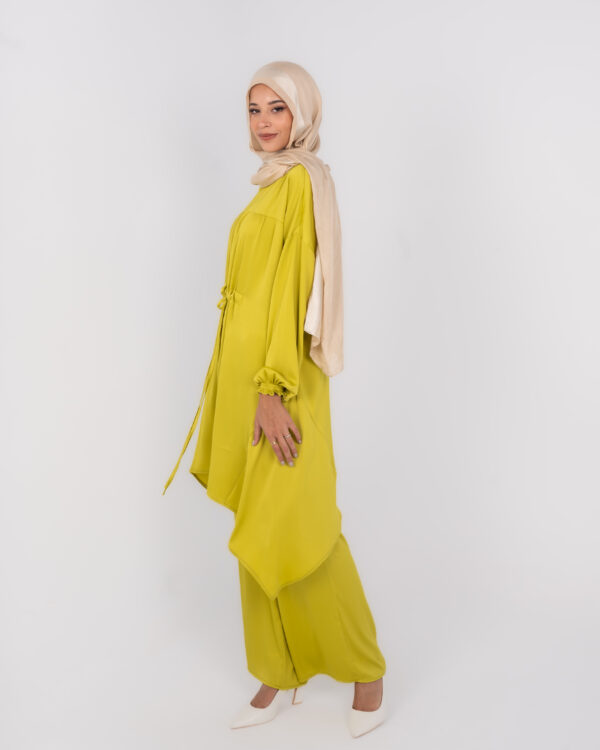 Modest Satin Set in Mustard