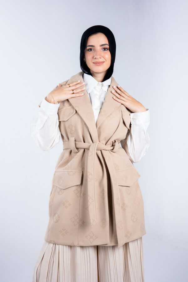 Beige Jacket with Pockets