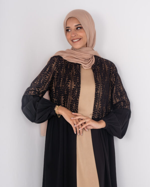 Stylish Kaftan Biege & Black